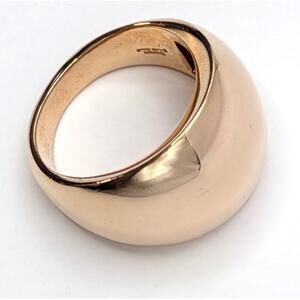 Milor Italy Bronze Wide Band Shiny Chunky Statement Ring Size 7.5